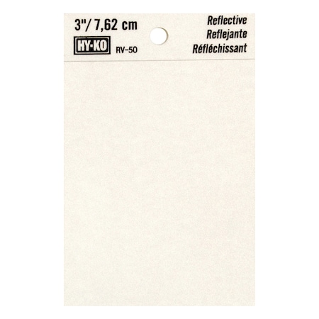 Hy-Ko 3In Reflective Letter Blank, 10PK B00453